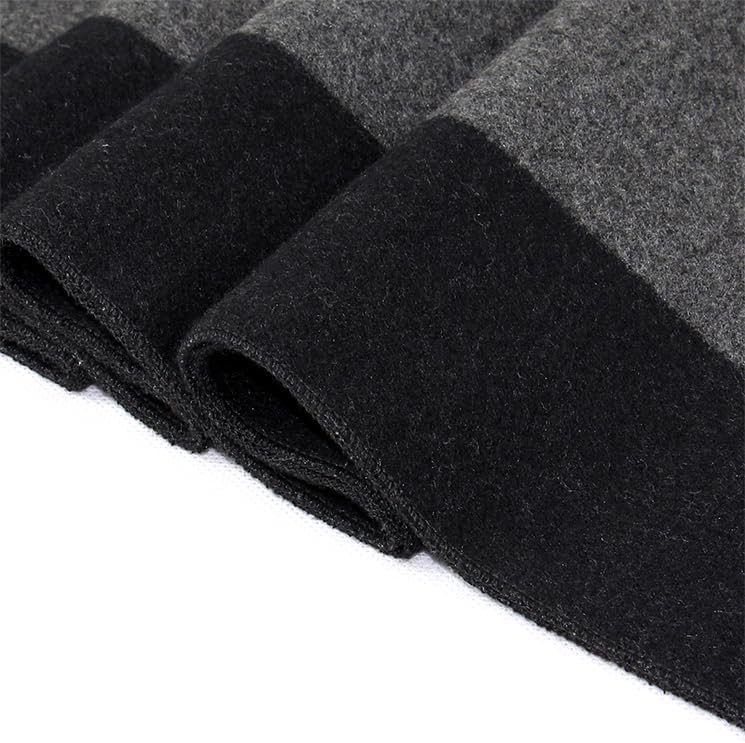 define essentials Men's Winter Warm Long Soft Plaid Scarf with Tassels, Soft Classic mens scraves - Image 4